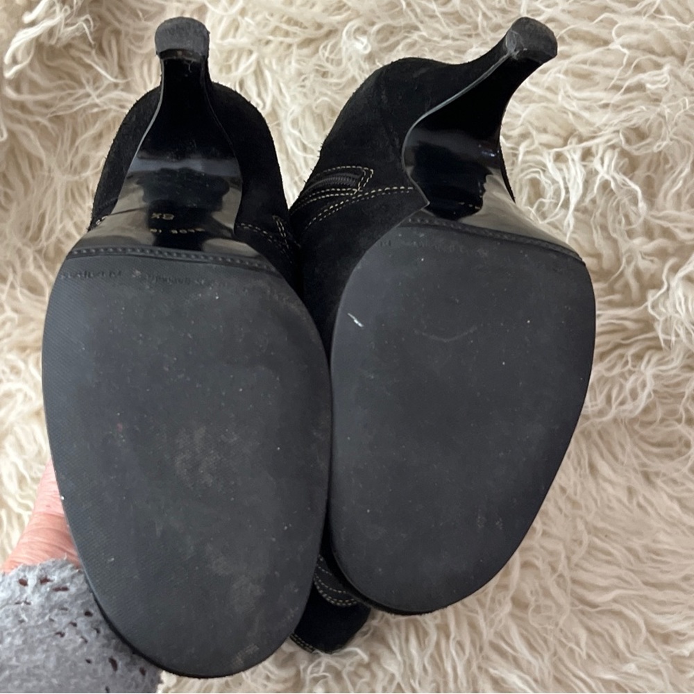 Carisma Black Suede Tall Boots w Buckle Sz 8.5 made in Italy - Picture 16 of 16